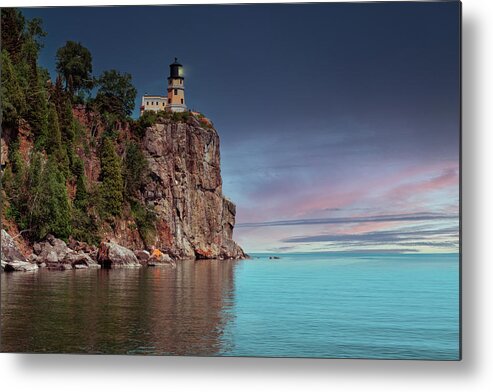 Minnesota Metal Print featuring the photograph Split Rock #2 by Pablo Saccinto