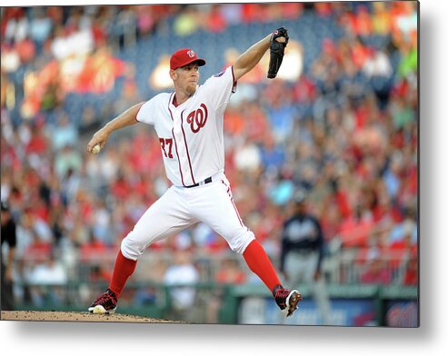 Second Inning Metal Print featuring the photograph Stephen Strasburg #1 by Mitchell Layton