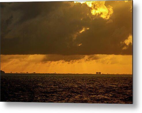 Skies Metal Print featuring the photograph Sunset 1 #1 by AE Jones