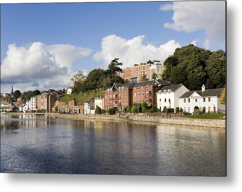 England Metal Print featuring the photograph The river Exe and Exeter quayside in Devon #1 by Lleerogers
