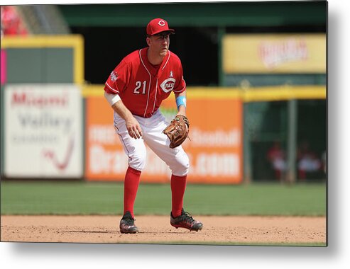 Great American Ball Park Metal Print featuring the photograph Todd Frazier #1 by Andy Lyons