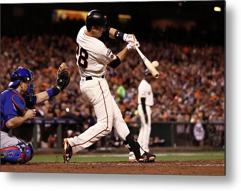 San Francisco Metal Print featuring the photograph Buster Posey by Ezra Shaw