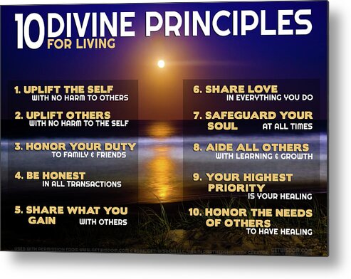 10 Divine Principles From God Metal Print featuring the photograph 10 Divine Principles_18 by Az Jackson