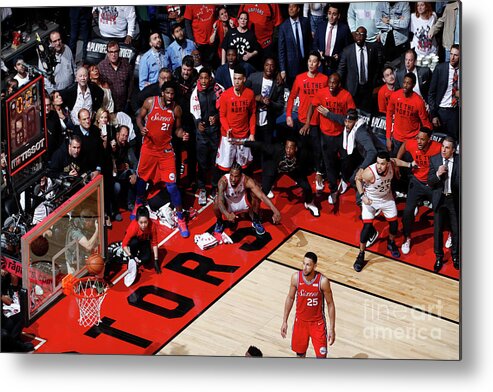 Playoffs Metal Print featuring the photograph Kawhi Leonard #10 by Mark Blinch