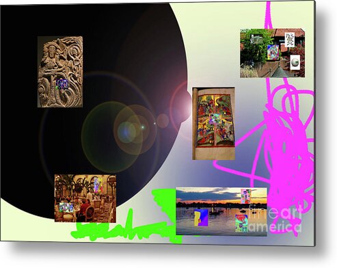 Walter Paul Bebirian: Volord Kingdom Art Collection Grand Gallery Metal Print featuring the digital art 11-3-2021e by Walter Paul Bebirian