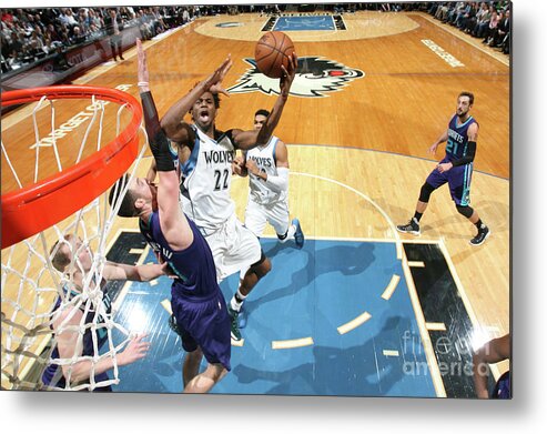 Nba Pro Basketball Metal Print featuring the photograph Andrew Wiggins by David Sherman
