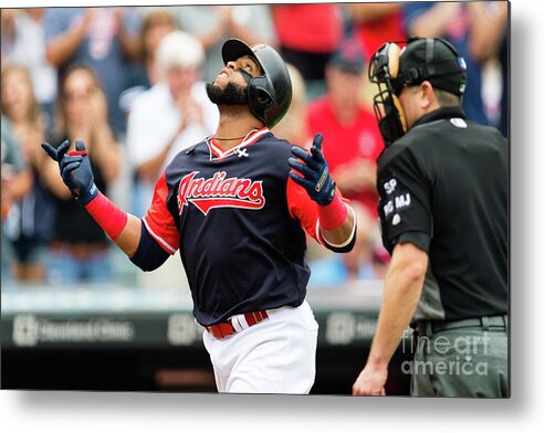 Second Inning Metal Print featuring the photograph Carlos Santana #11 by Jason Miller