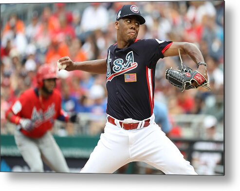 Three Quarter Length Metal Print featuring the photograph SiriusXM All-Star Futures Game #11 by Rob Carr
