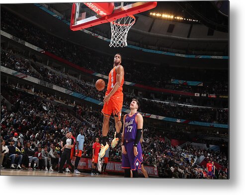 Miles Bridges Metal Print featuring the photograph 2020 NBA All-Star - Rising Stars Game #12 by Nathaniel S. Butler
