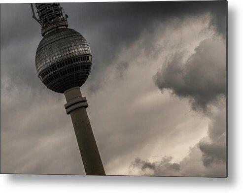 Berliner Metal Print featuring the photograph Fernsehturm, Berlin #12 by Pablo Lopez