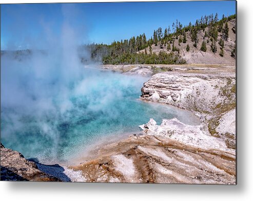Travel Metal Print featuring the photograph Grand Prismatic Spring in Yellowstone National Park #12 by Alex Grichenko