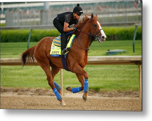 Churchill Downs Metal Print featuring the photograph Kentucky Derby Week Previews #13 by Michael Reaves