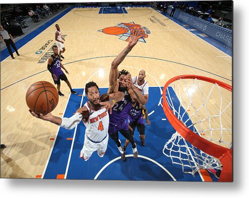 Nba Pro Basketball Metal Print featuring the photograph Derrick Rose by Nathaniel S. Butler