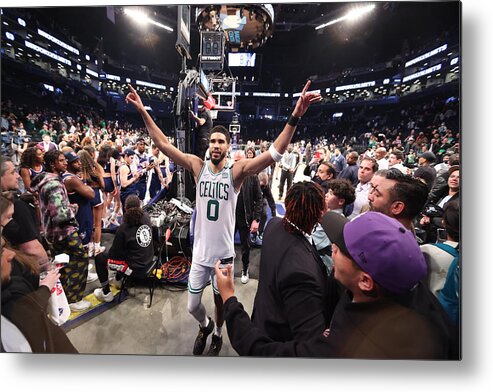 Playoffs Metal Print featuring the photograph Jayson Tatum by Nathaniel S. Butler