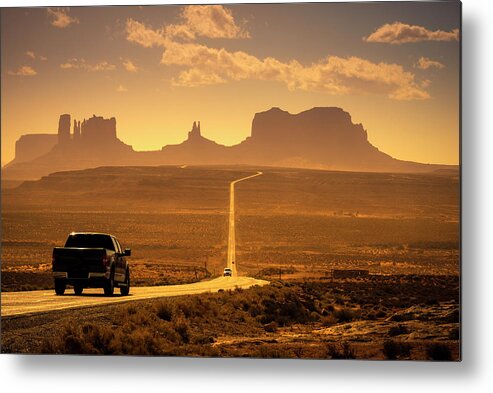 163 Metal Print featuring the photograph Monument Valley Highway #12 by Alan Copson