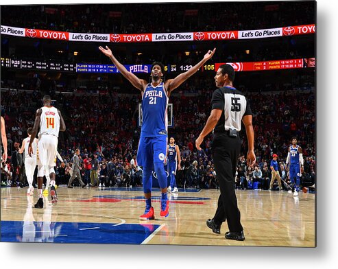 Crowd Metal Print featuring the photograph Joel Embiid by Jesse D. Garrabrant