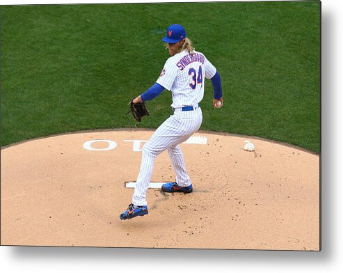 American League Baseball Metal Print featuring the photograph Noah Syndergaard #15 by Mike Stobe