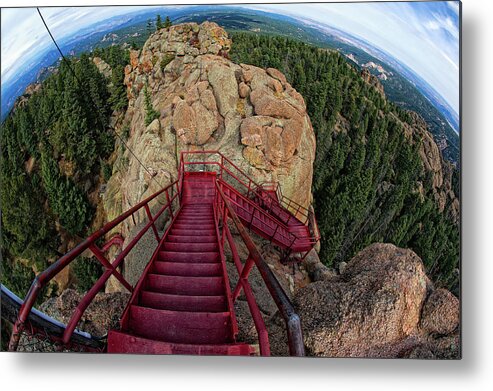 Co Metal Print featuring the photograph Fisheye Leap by Doug Wittrock