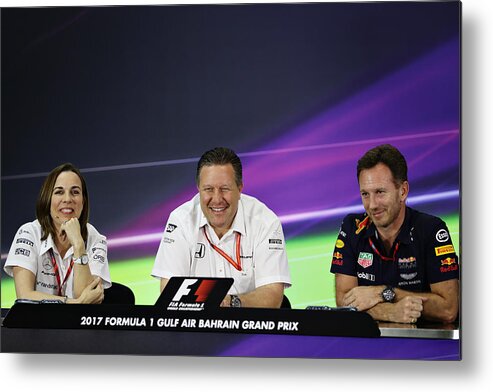 Zak Brown Metal Print featuring the photograph F1 Grand Prix of Bahrain - Practice #16 by Mark Thompson
