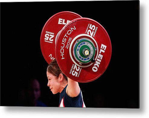 People Metal Print featuring the photograph 2015 International Weightlifting Federation World Championships #18 by Scott Halleran