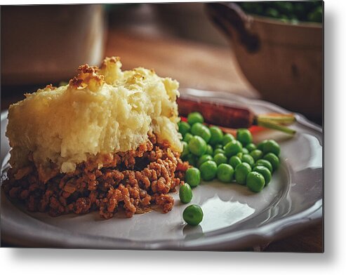 Meat Pie Metal Print featuring the photograph Traditional British Shepard`s Pie #18 by GMVozd