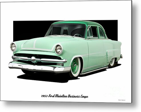 1953 Ford Mainline Business Coupe Metal Print featuring the photograph 1953 Ford Mainline Business Coupe by Dave Koontz