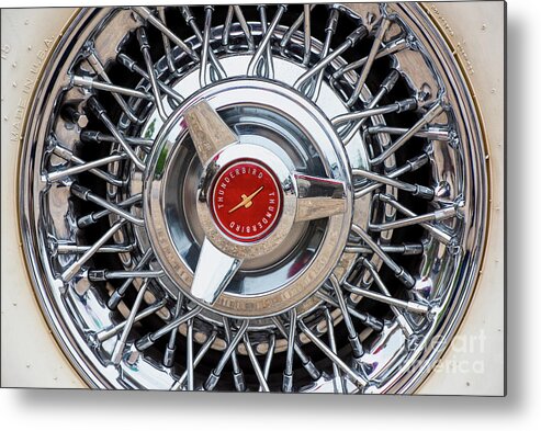 Wheel Metal Print featuring the photograph 1955 Thunderbird Wheel by Tim Gainey