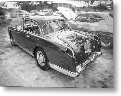 1961 Red Facel Vega Hk500 2 -door Coupe Hood Ornament Metal Print featuring the photograph 1961 Red Facel Vega HK500 2 Door Coupe X119 by Rich Franco