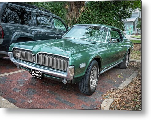 1968 Green Mercury Cougar Metal Print featuring the photograph 1968 Mercury Cougar X107 by Rich Franco