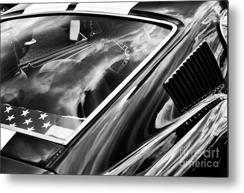 1968 Metal Print featuring the photograph 1968 Mustang Monochrome by Tim Gainey