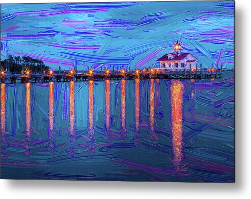 Lighthouse Metal Print featuring the digital art 171110-g-fr300-1173 #2 by Celestial Images