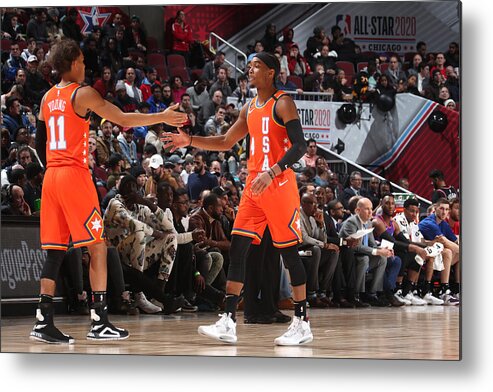 Trae Young Metal Print featuring the photograph 2020 NBA All-Star - Rising Stars Game by Nathaniel S. Butler