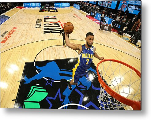 Cassius Stanley Metal Print featuring the photograph 2021 NBA All-Star - AT&T Slam Dunk Contest by Joe Murphy