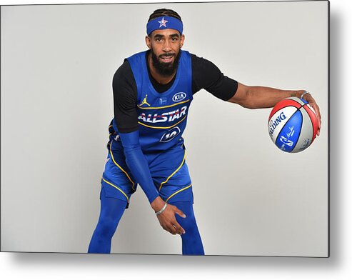 Mike Conley Metal Print featuring the photograph 2021 NBA All-Star - Portraits by Jesse D. Garrabrant