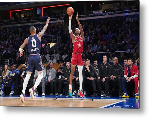Sports Ball Metal Print featuring the photograph 2024 NBA All-Star - NBA All-Star Game by Jesse D. Garrabrant