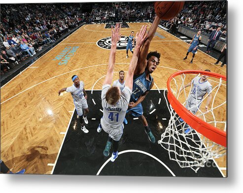 Andrew Wiggins Metal Print featuring the photograph Andrew Wiggins by Nathaniel S. Butler