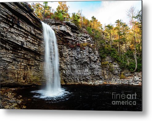 2018 Metal Print featuring the photograph Autumn Waterfall #3 by Stef Ko