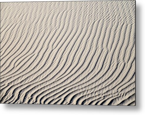 Sand Metal Print featuring the photograph Background of sand dunes by Mikhail Kokhanchikov