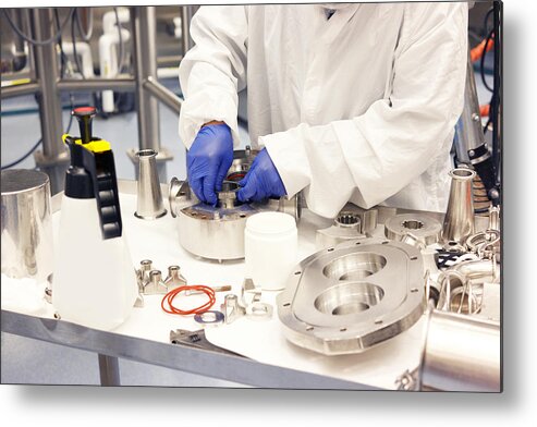 Medical Research Metal Print featuring the photograph Biotechnology #2 by Reptile8488