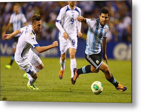 Sports Ball Metal Print featuring the photograph Bosnia-Herzegovina v Argentina #2 by Dilip Vishwanat