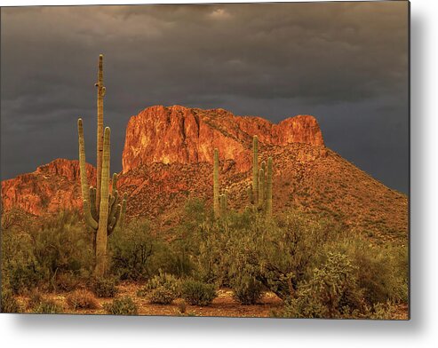 American Southwest Metal Print featuring the photograph Brooding Arizona Sky by Rick Furmanek
