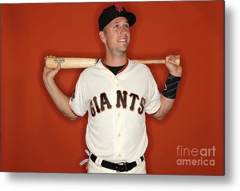 Media Day Metal Print featuring the photograph Buster Posey by Patrick Smith