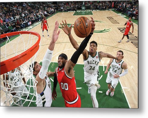 Nba Pro Basketball Metal Print featuring the photograph Carmelo Anthony by Gary Dineen