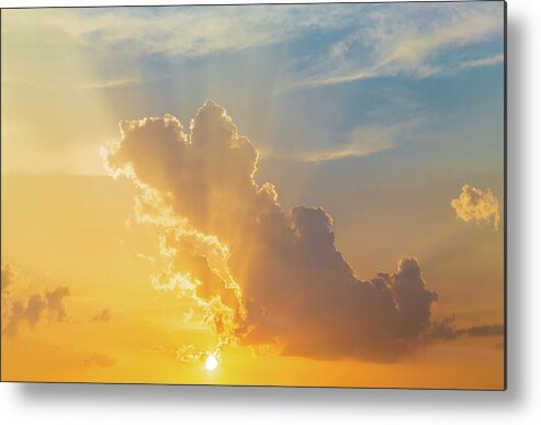 Sky Metal Print featuring the photograph Colorful cloudscape at sunset #2 by Fabiano Di Paolo