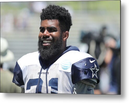 People Metal Print featuring the photograph Dallas Cowboys Training Camp #2 by Josh Lefkowitz