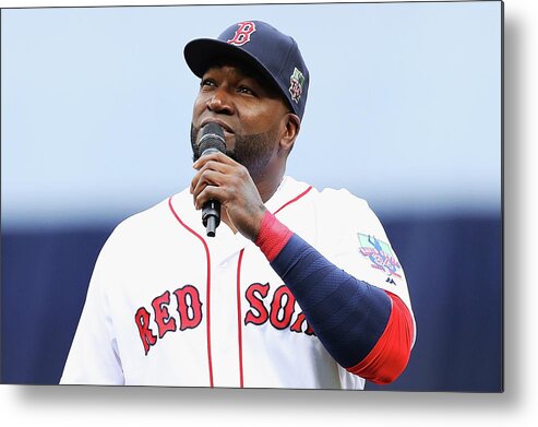 Crowd Metal Print featuring the photograph David Ortiz by Maddie Meyer