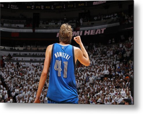 Playoffs Metal Print featuring the photograph Dirk Nowitzki by Nathaniel S. Butler