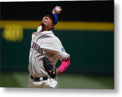 People Metal Print featuring the photograph Felix Hernandez #2 by Otto Greule Jr