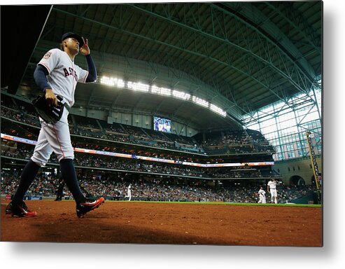 People Metal Print featuring the photograph George Springer #2 by Scott Halleran