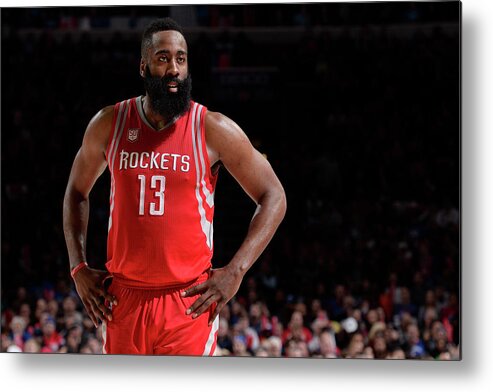 James Harden Metal Print featuring the photograph James Harden by David Dow